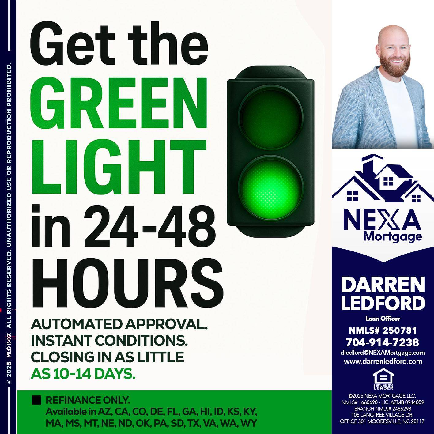 GET THE GREEN LIGHT - Darren Ledford -Loan Officer