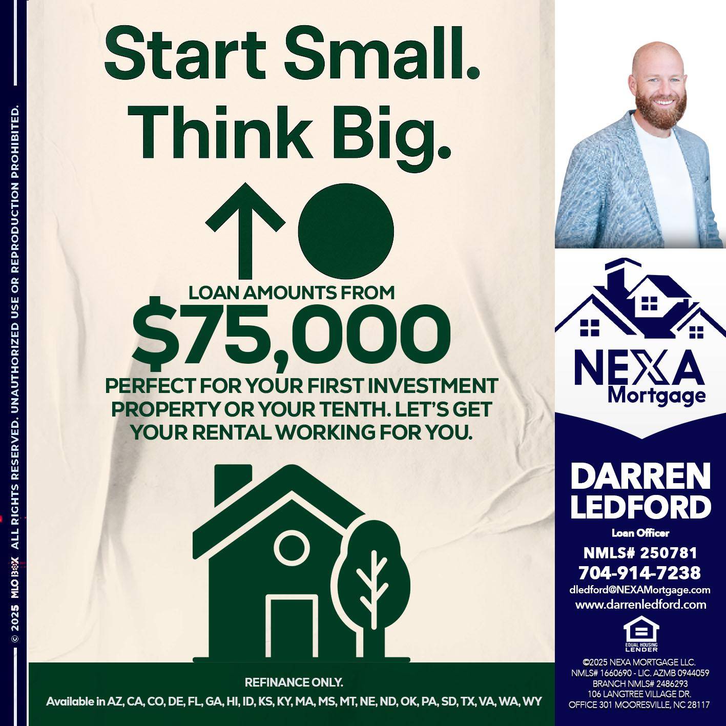 START SMALL - Darren Ledford -Loan Officer