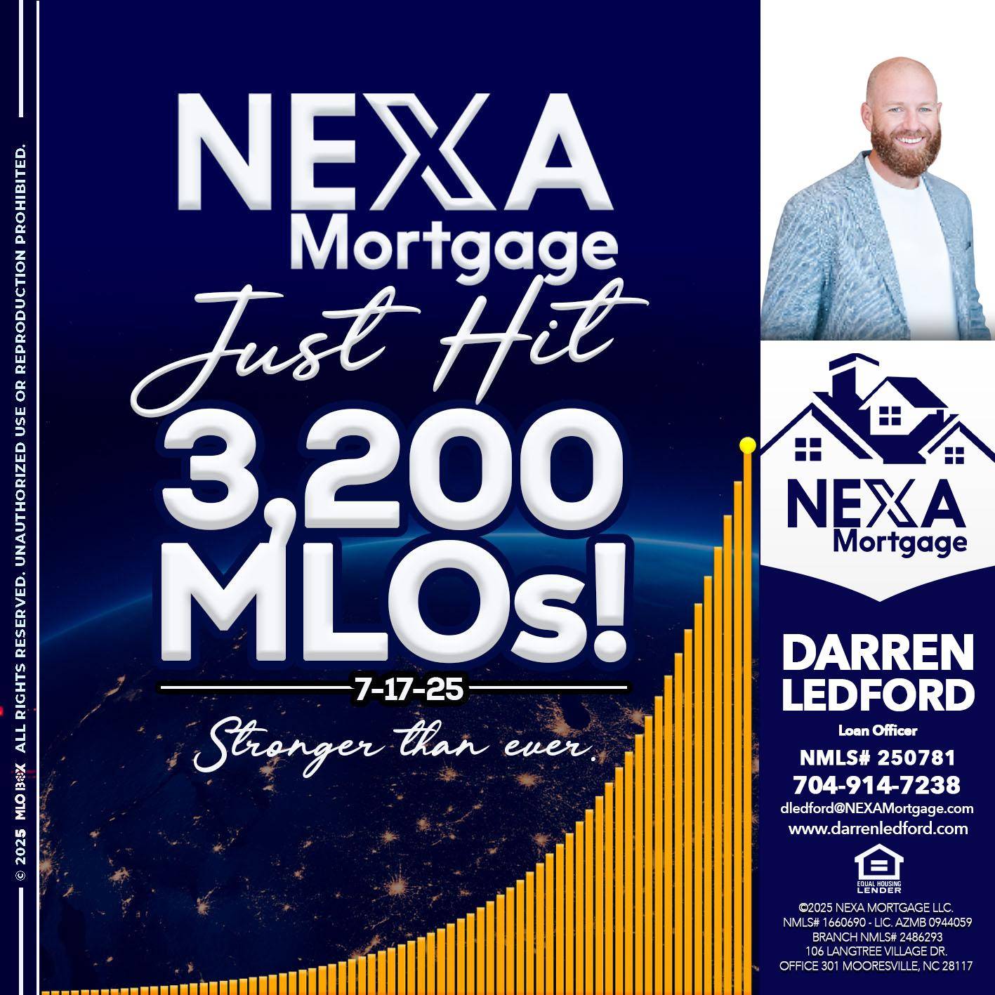 JUST HIT 3,200 MLOs - Darren Ledford -Loan Officer