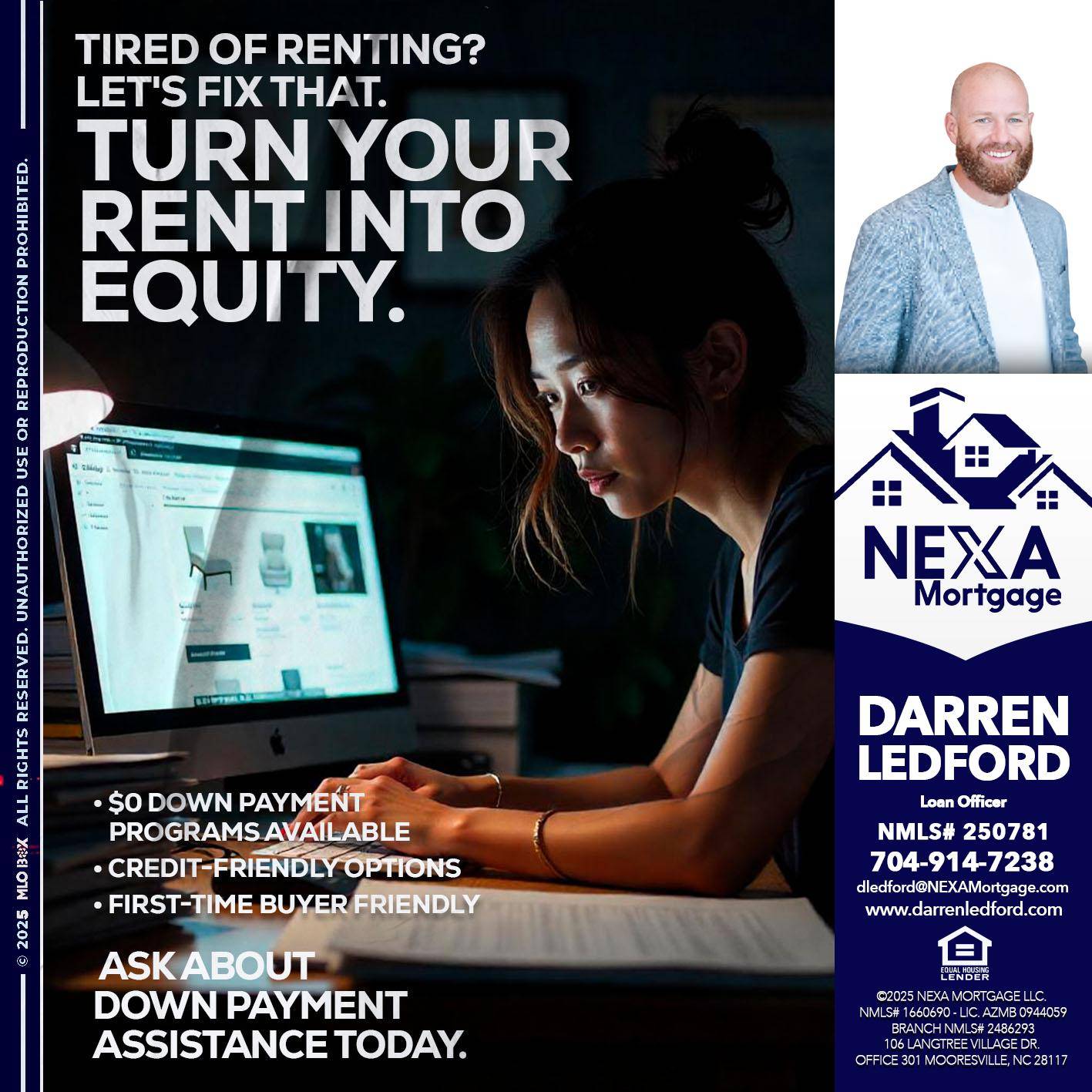 tired of renting? - Darren Ledford -Loan Officer