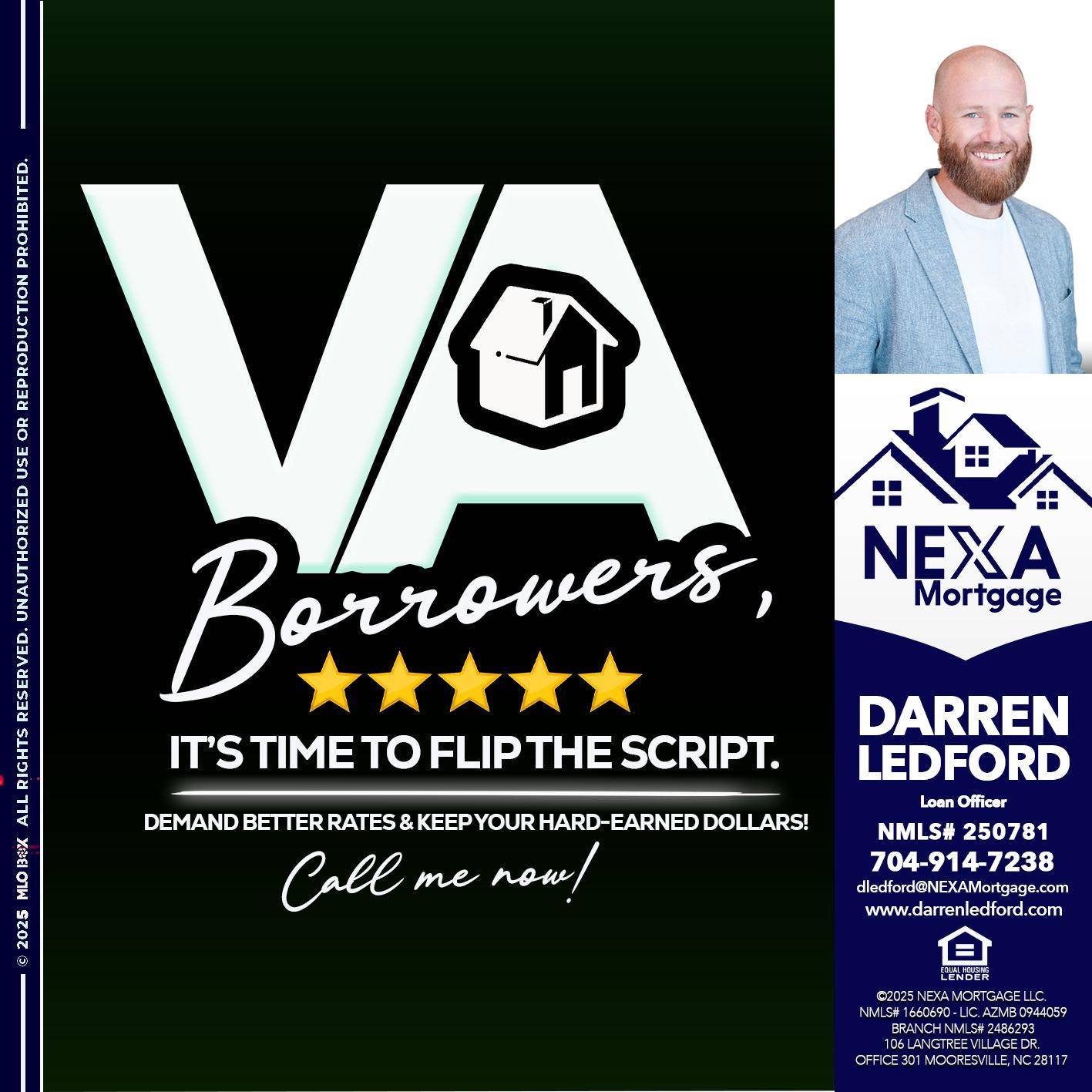 VA BORROWERS - Darren Ledford -Loan Officer