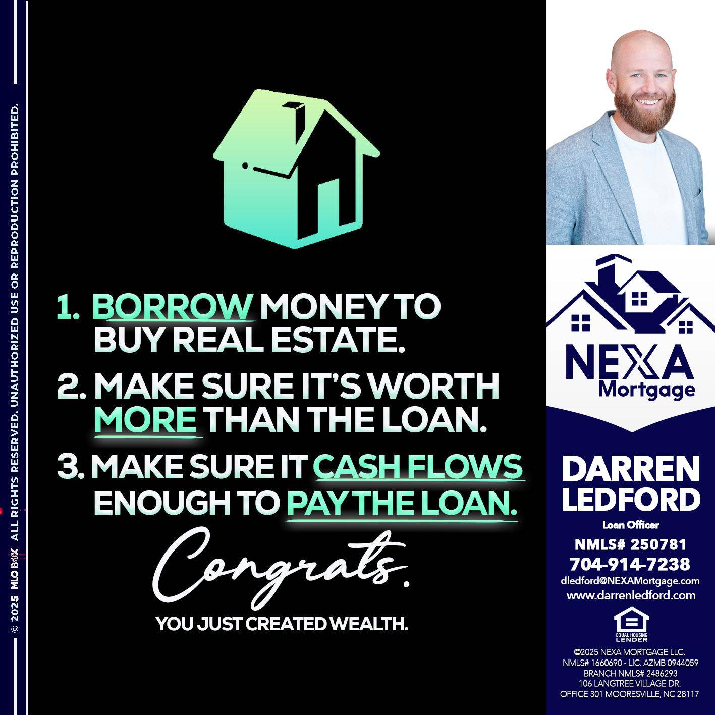 BORROW MONEY - Darren Ledford -Loan Officer