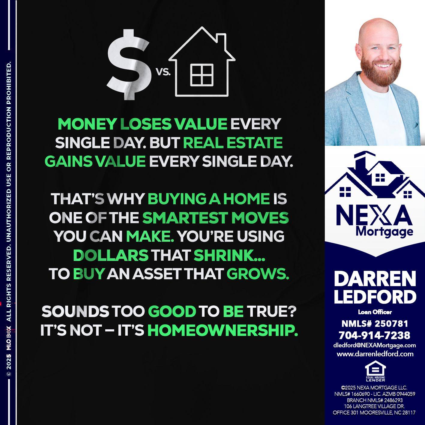 MONEY LOSES VALUE - Darren Ledford -Loan Officer