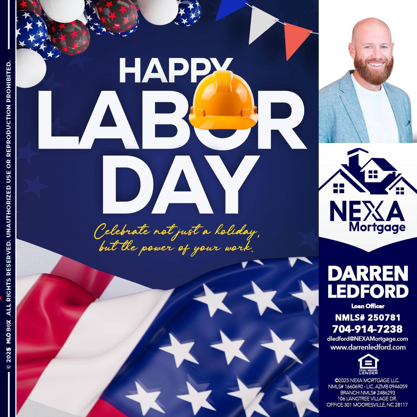 HAPPY LABOR DAY - Darren Ledford -Loan Officer