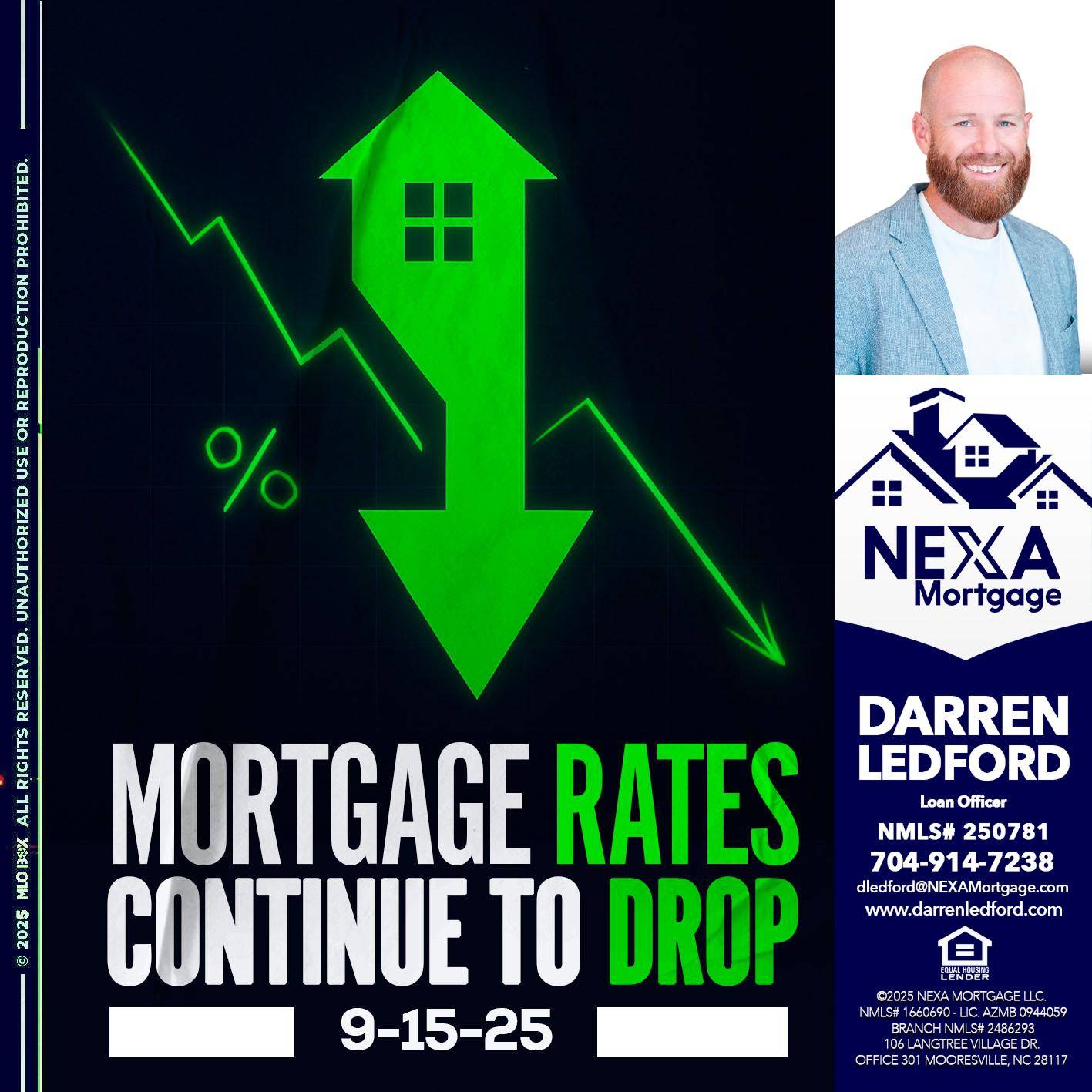 RATES DROP - Darren Ledford -Loan Officer
