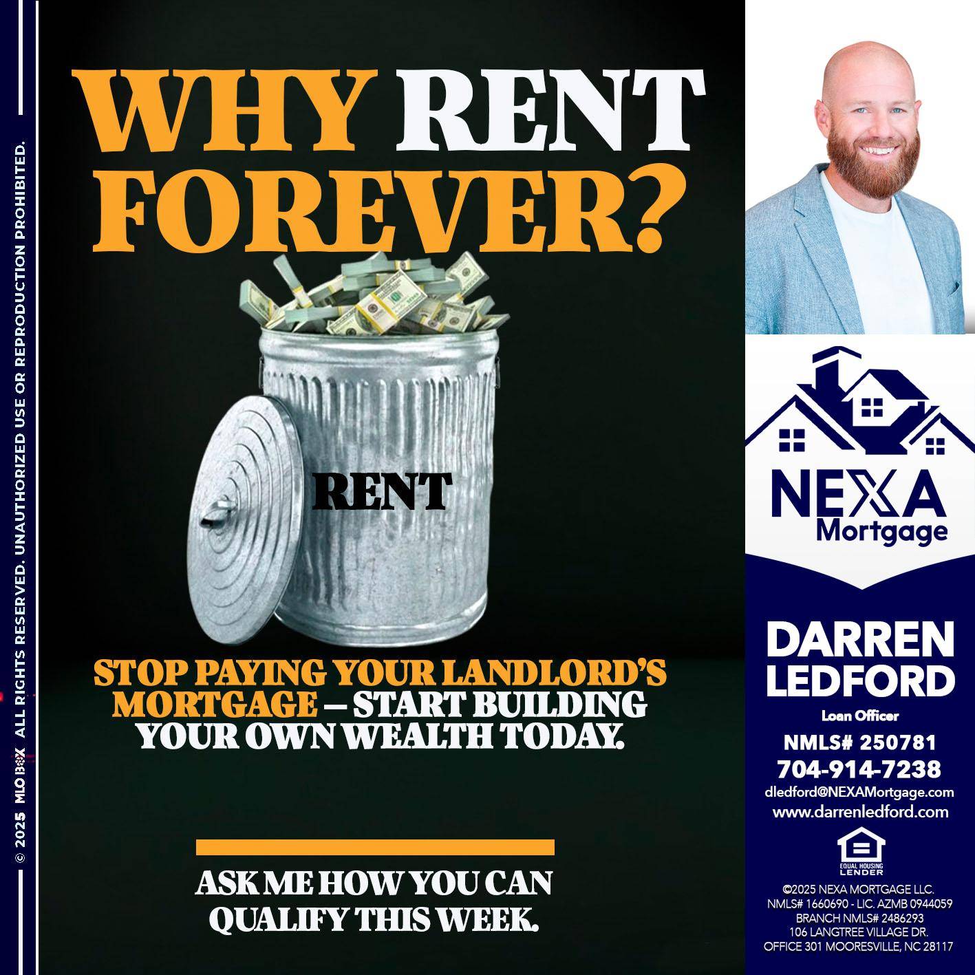 why rent? - Darren Ledford -Loan Officer