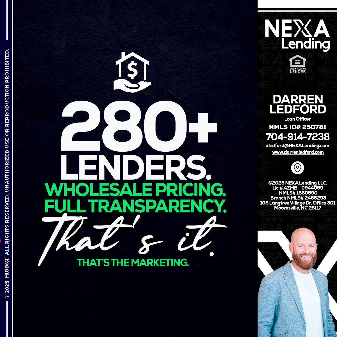 280+ LENDERS - Darren Ledford -Loan Officer