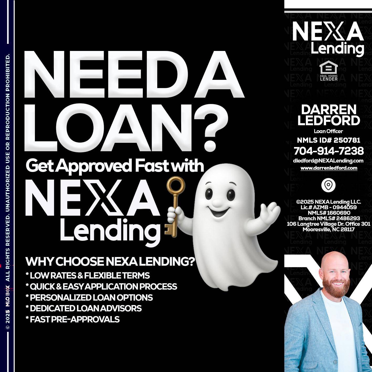 NEED A LOAN? - Darren Ledford -Loan Officer