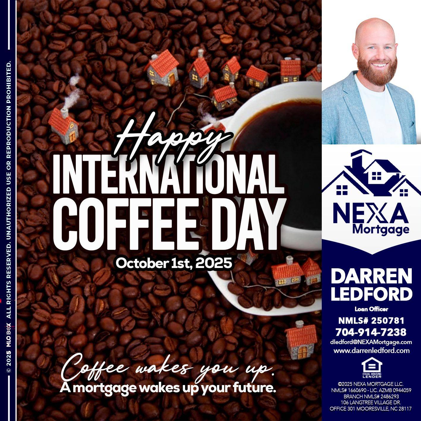 INTERNATIONAL COFFEE DAY - Darren Ledford -Loan Officer