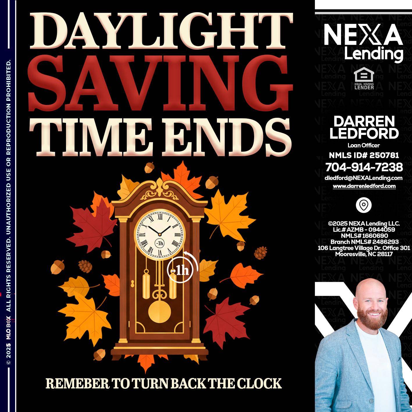 DAYLIGHT SAVINGS - Darren Ledford -Loan Officer