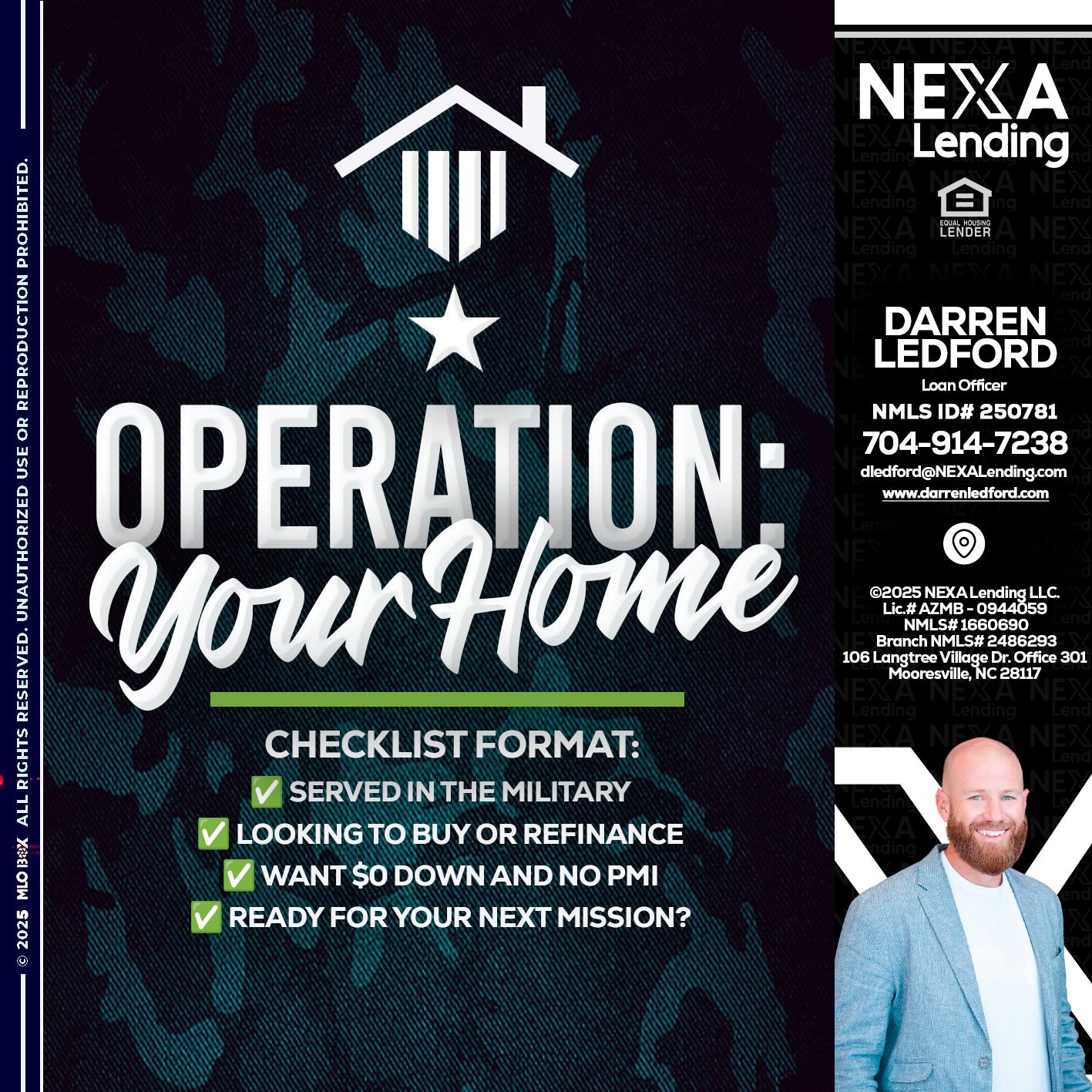 OPERATION YOUR HOME - Darren Ledford -Loan Officer