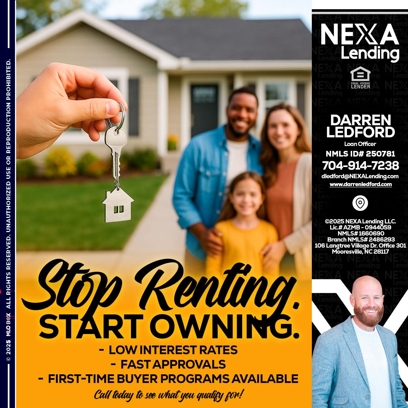 STOP RENTING - Darren Ledford -Loan Officer