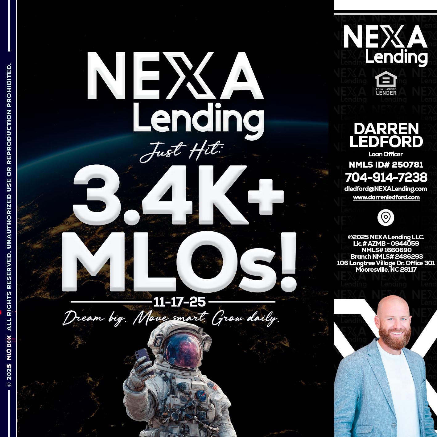 3.4K MLOs - Darren Ledford -Loan Officer