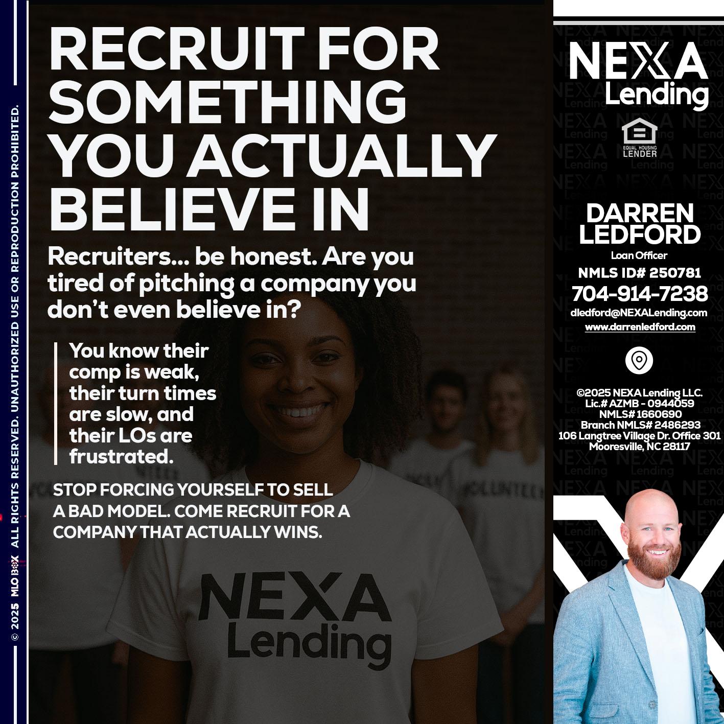 RECRUITING - Darren Ledford -Loan Officer