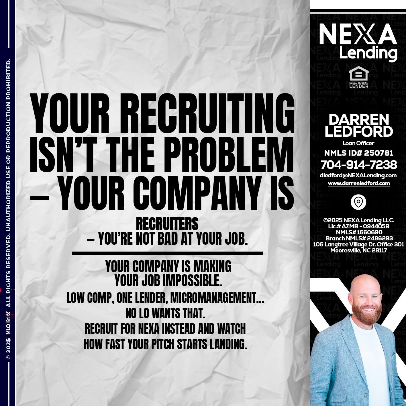 YOUR RECRUITING - Darren Ledford -Loan Officer