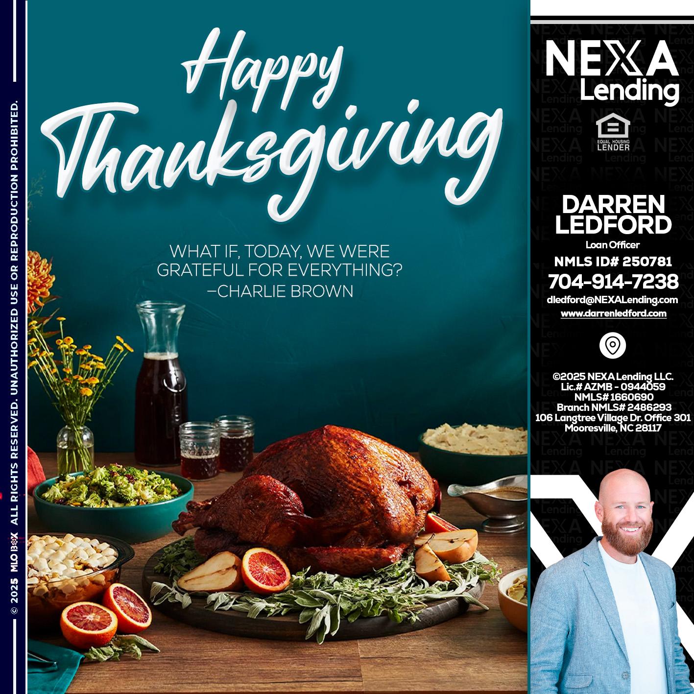 happy Thanksgiving - Darren Ledford -Loan Officer
