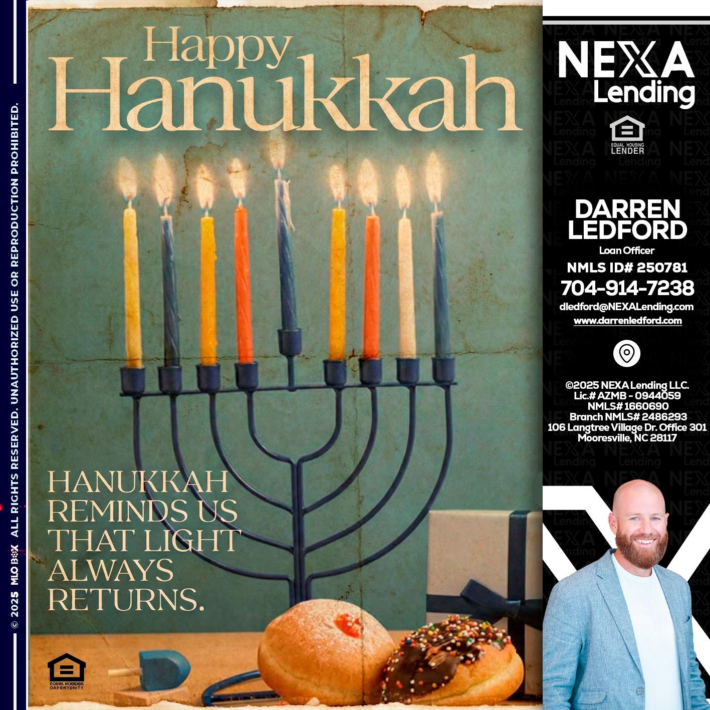HAPPY HANUKKAH - Darren Ledford -Loan Officer