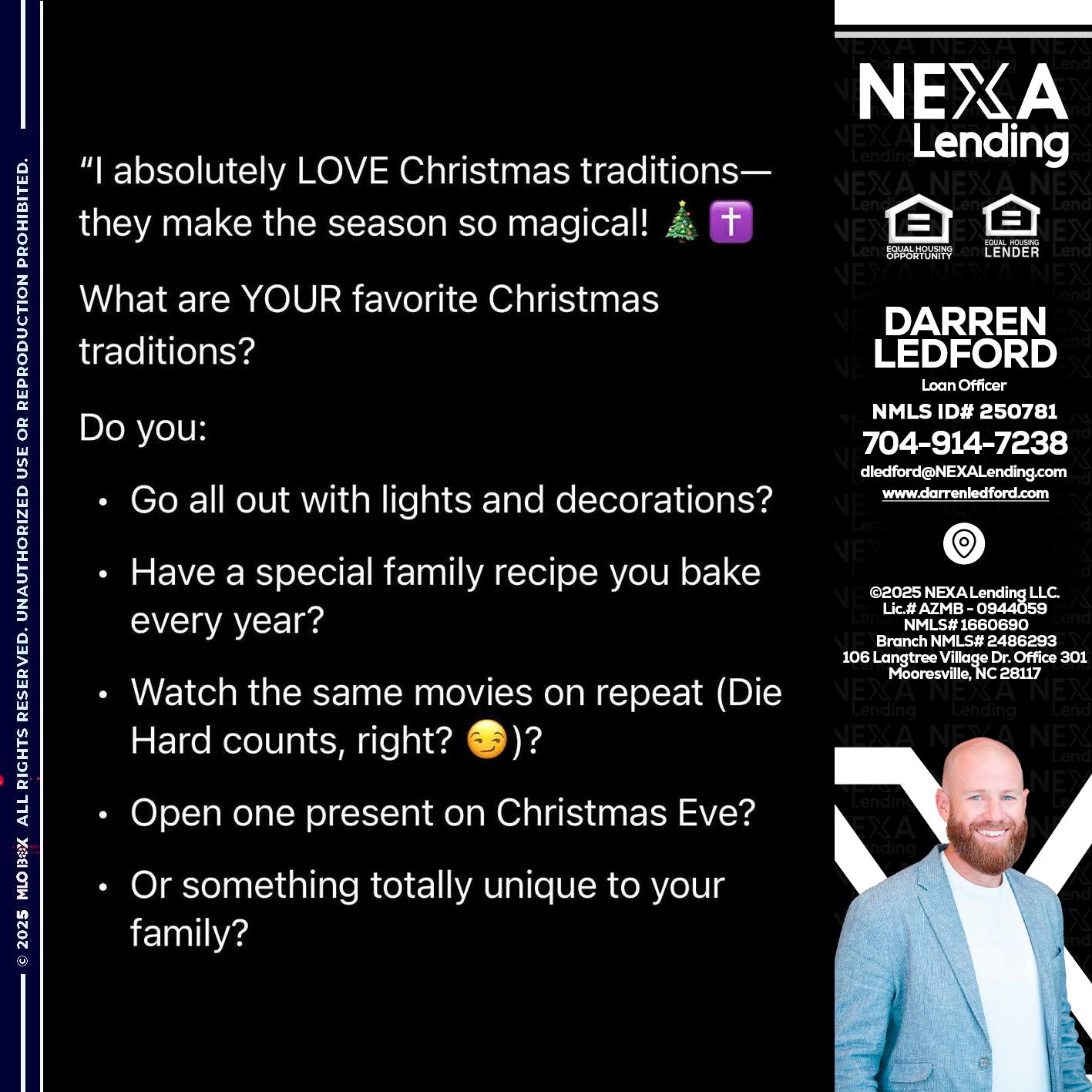 I love christmas - Darren Ledford -Loan Officer