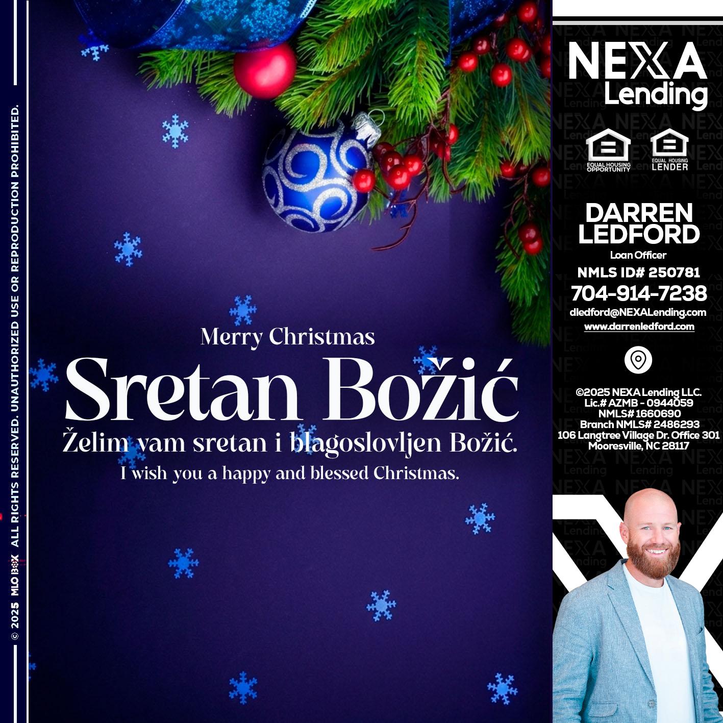 Sretan Božić - Darren Ledford -Loan Officer