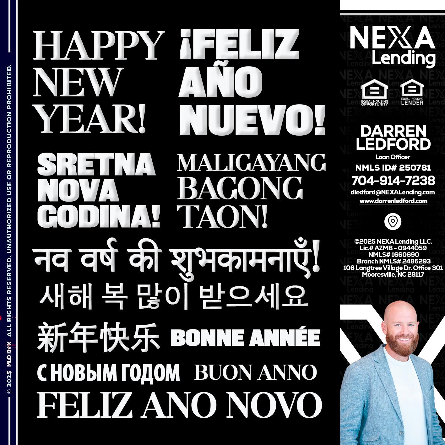 HAPPY NEW YEAR - Darren Ledford -Loan Officer