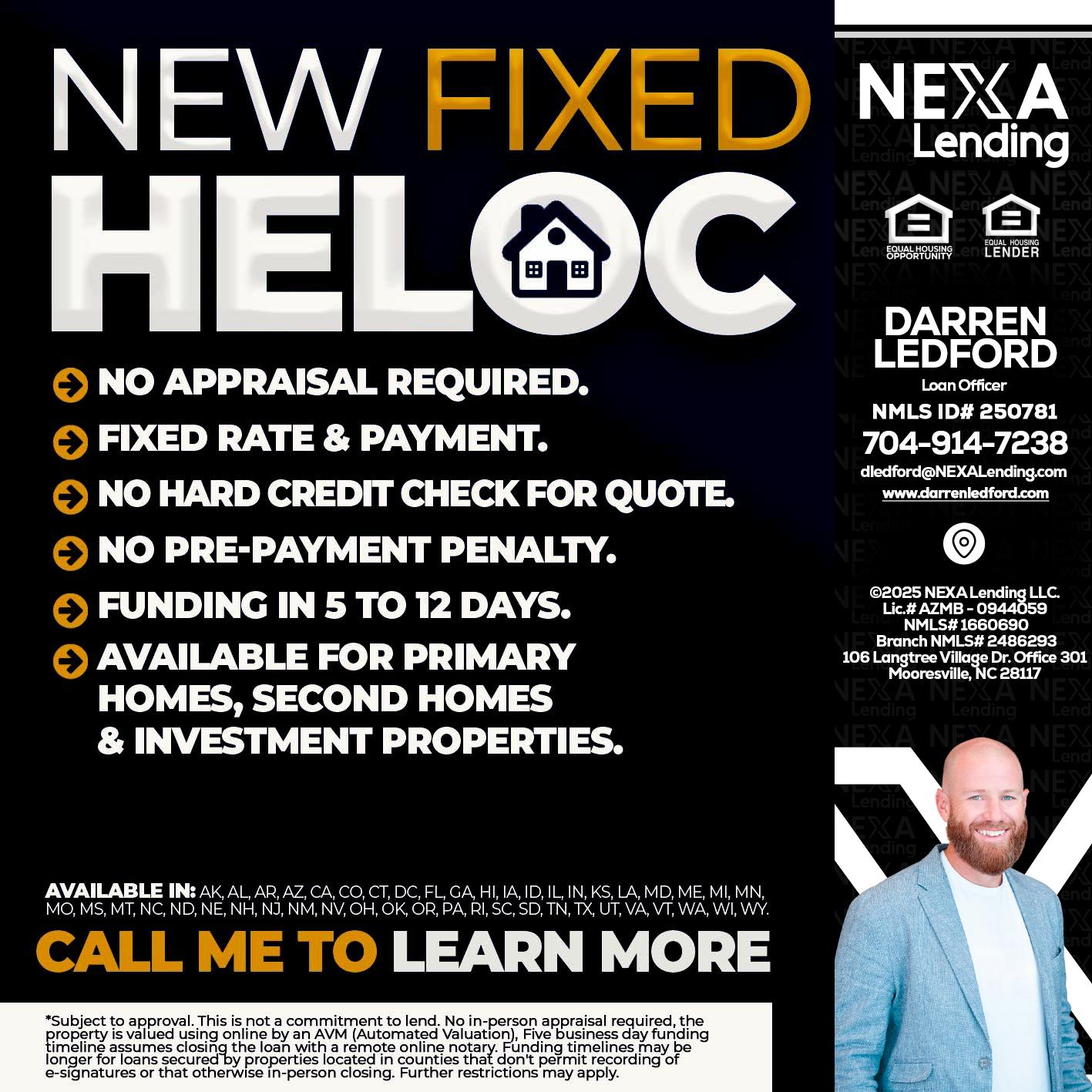 HELOC - Darren Ledford -Loan Officer