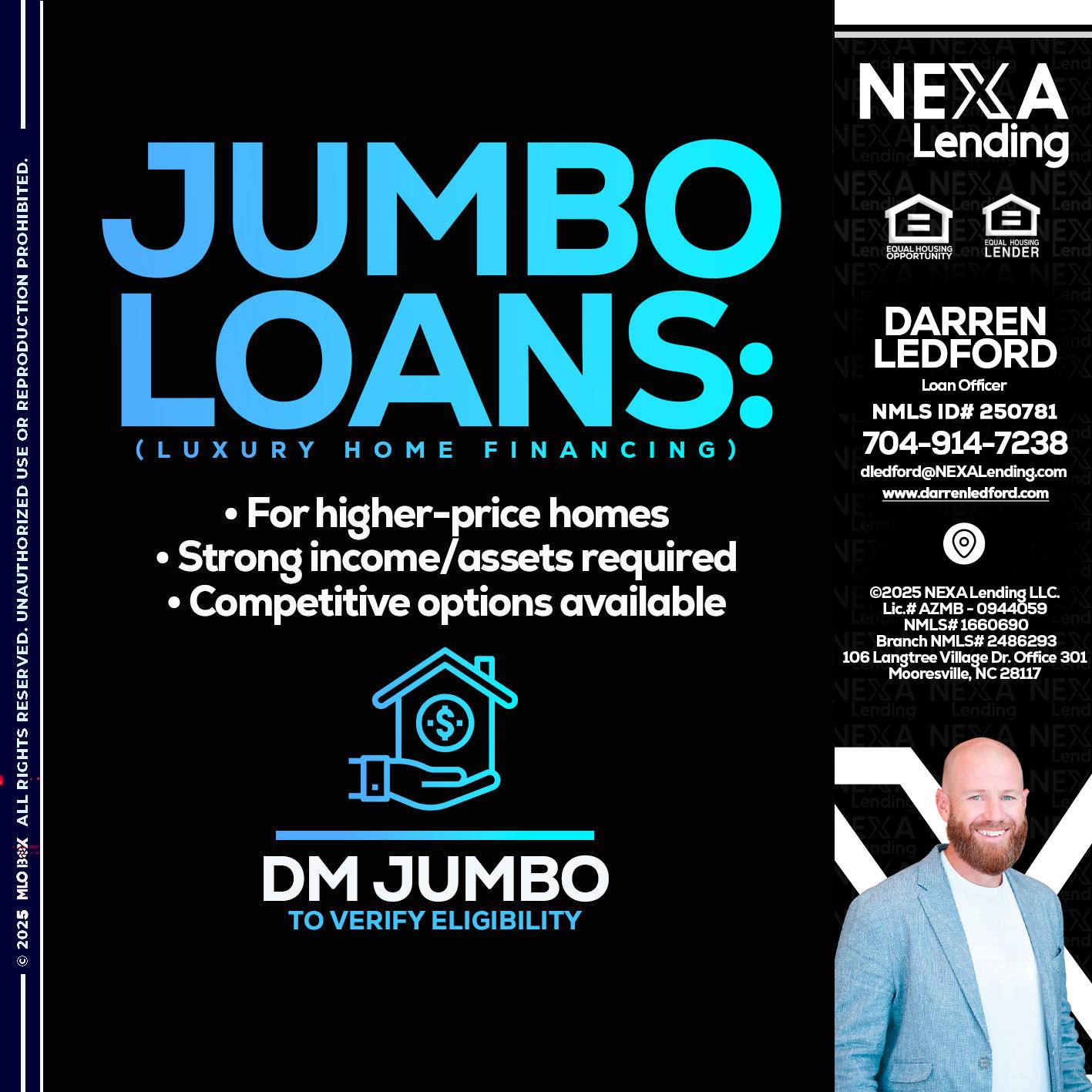 JUMBO LOANS - Darren Ledford -Loan Officer