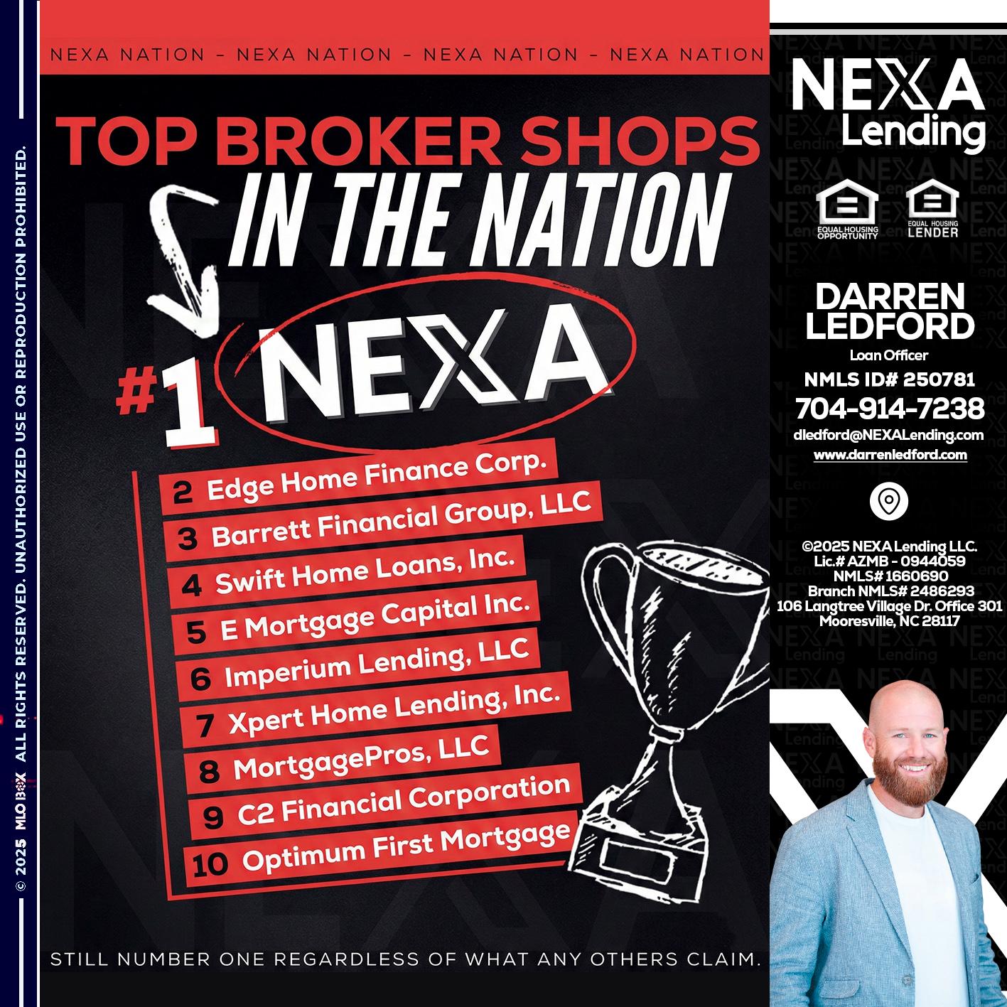 top broker - Darren Ledford -Loan Officer