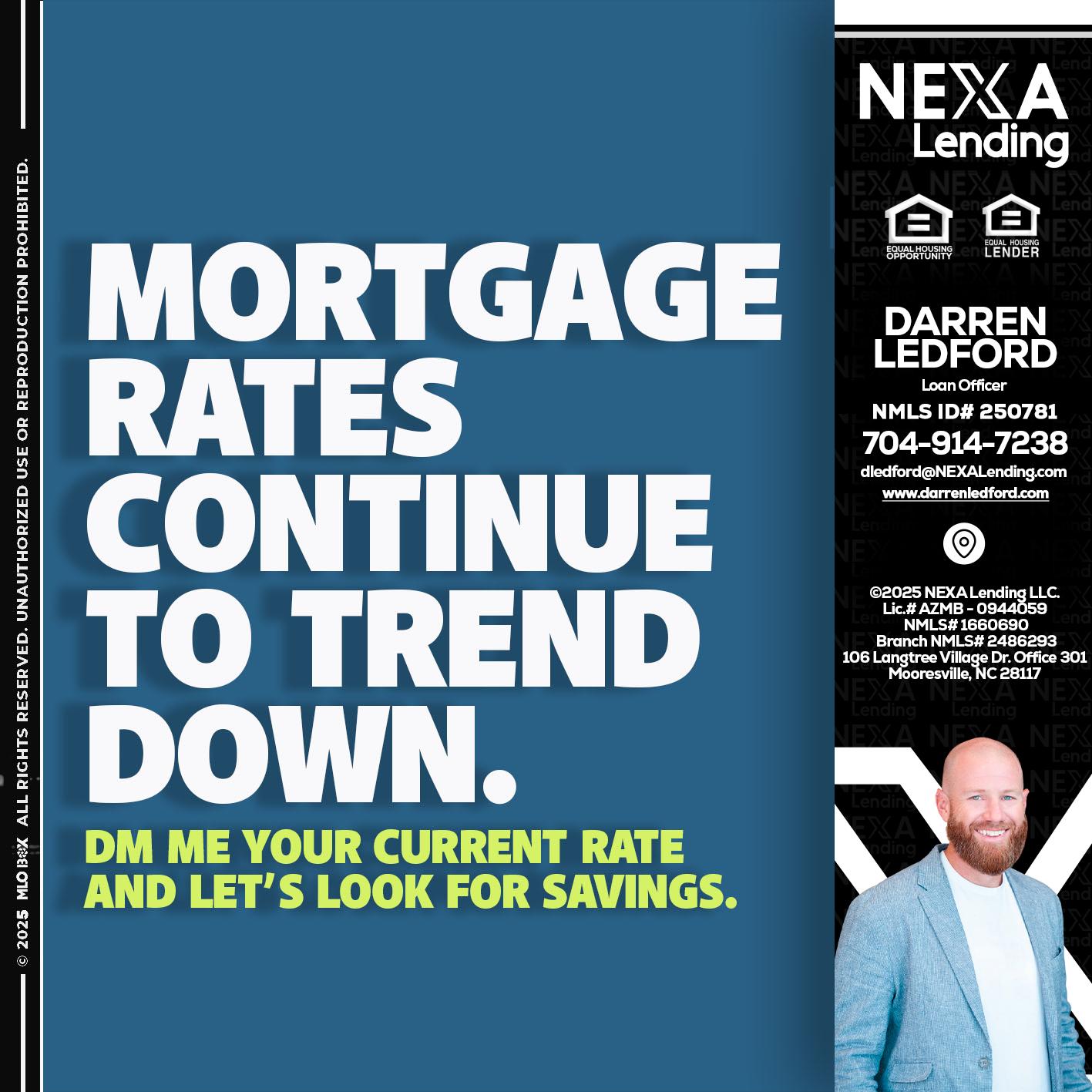 MORTGAGE RATES - Darren Ledford -Loan Officer