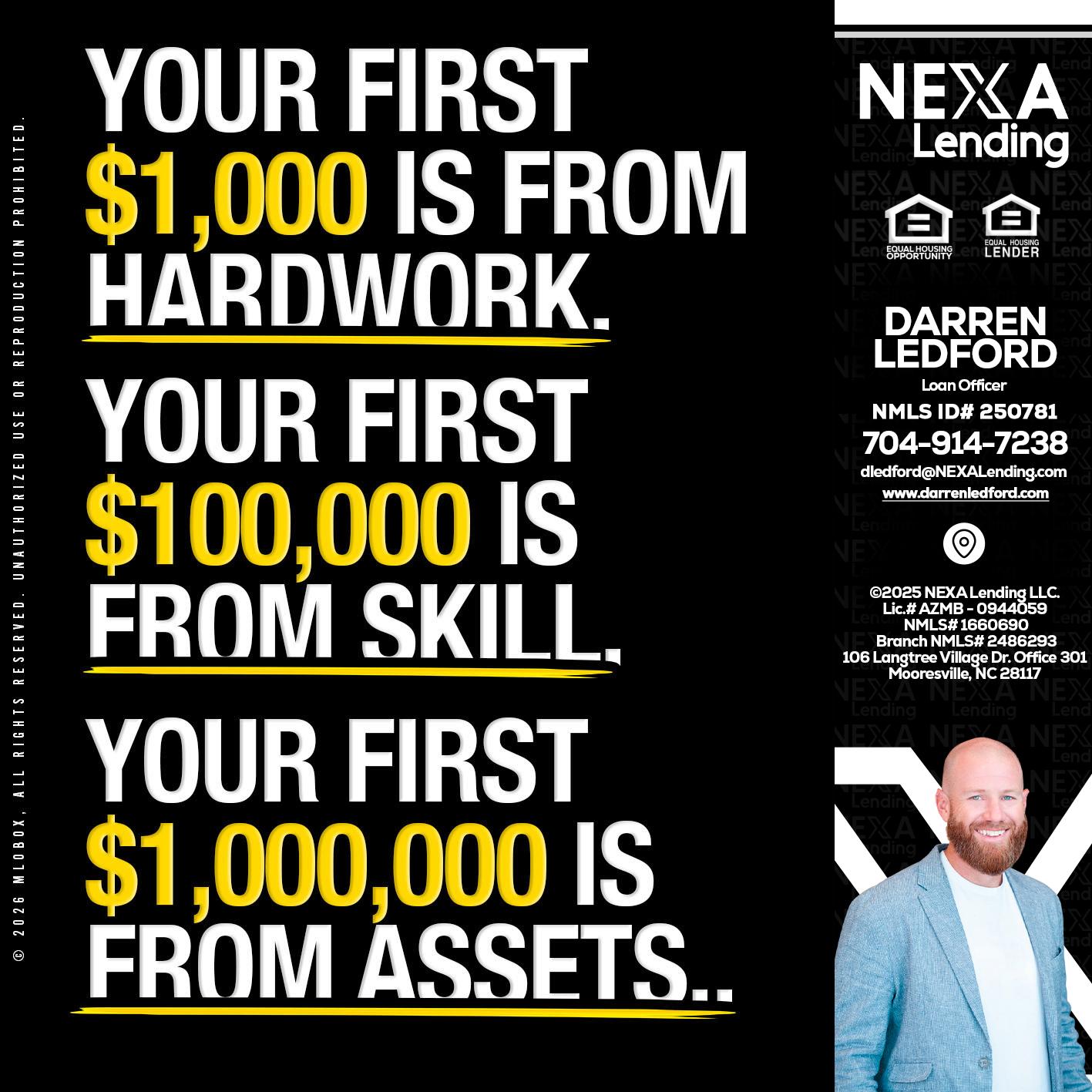 YOUR FIRST $1000 - Darren Ledford -Loan Officer
