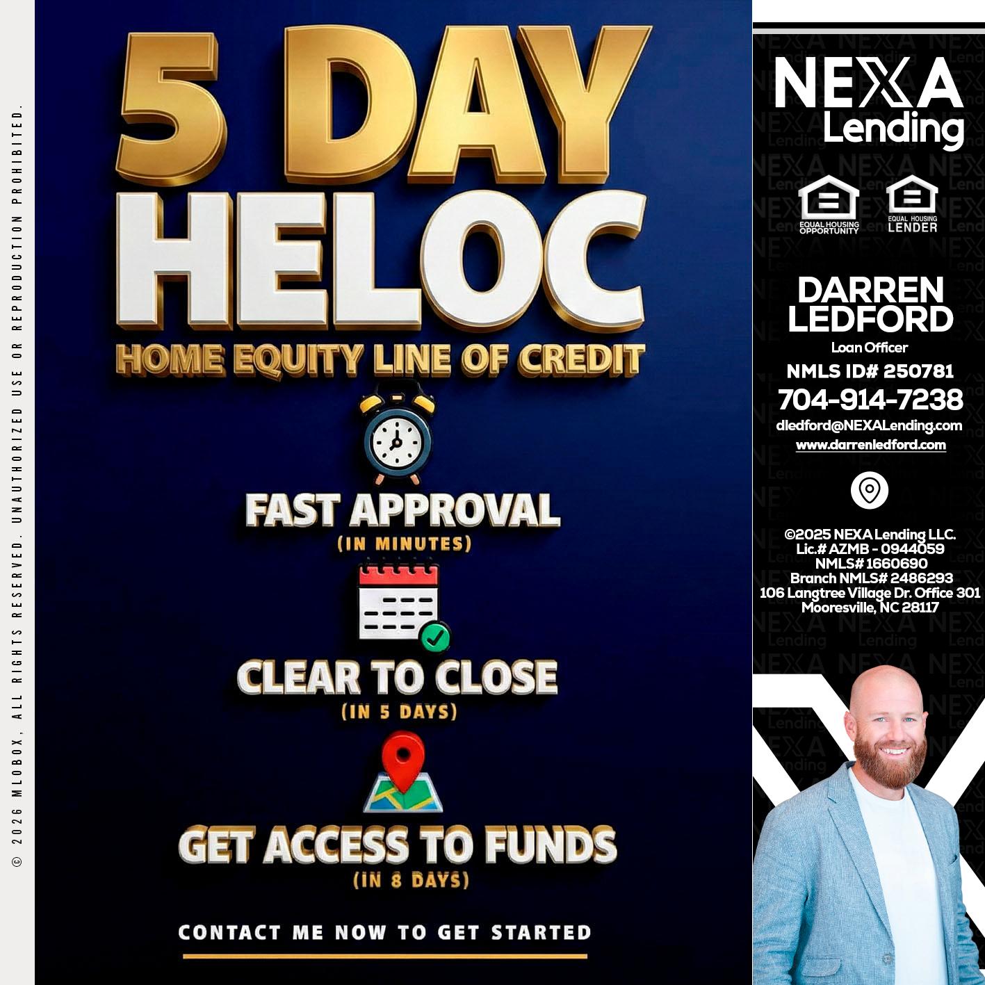 5 day hello - Darren Ledford -Loan Officer