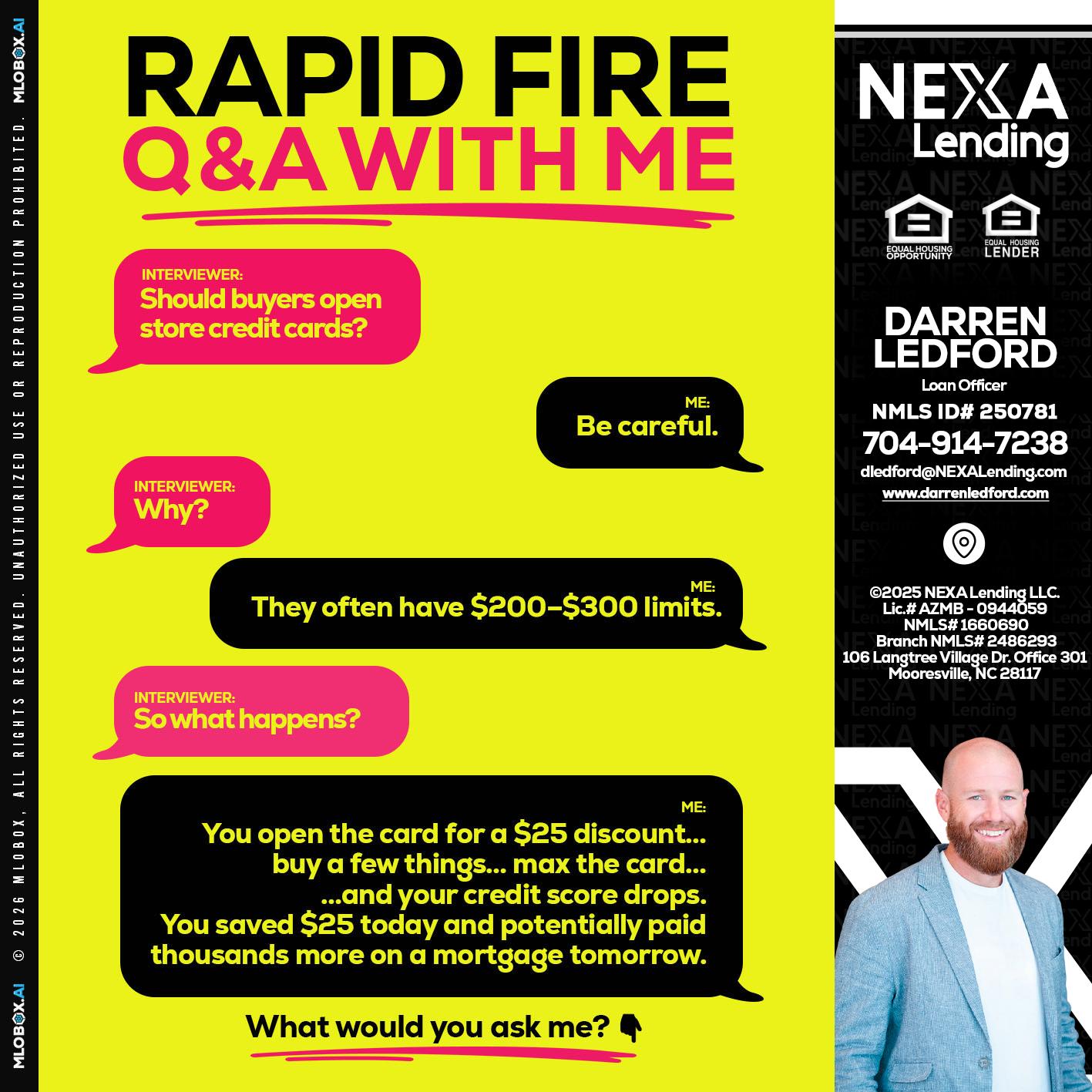 RAPID FIRE Q&A - Darren Ledford -Loan Officer