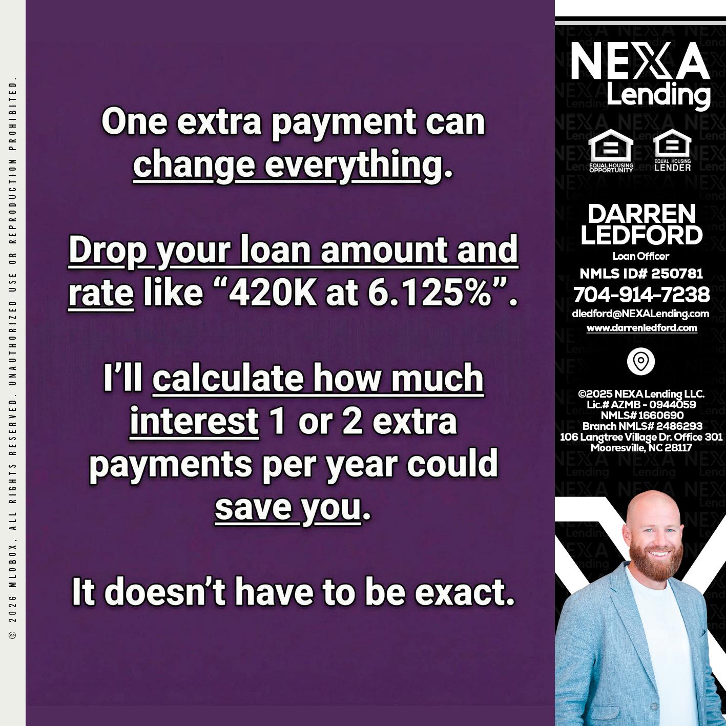 ONE EXTRA - Darren Ledford -Loan Officer