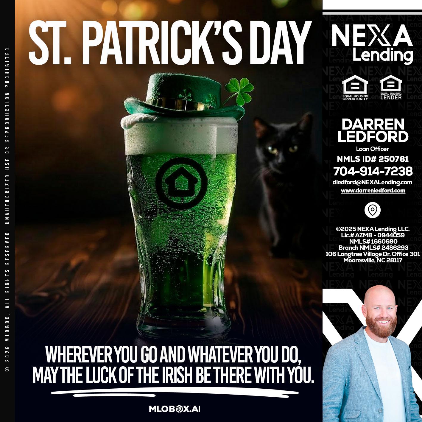 st. Patricks day - Darren Ledford -Loan Officer