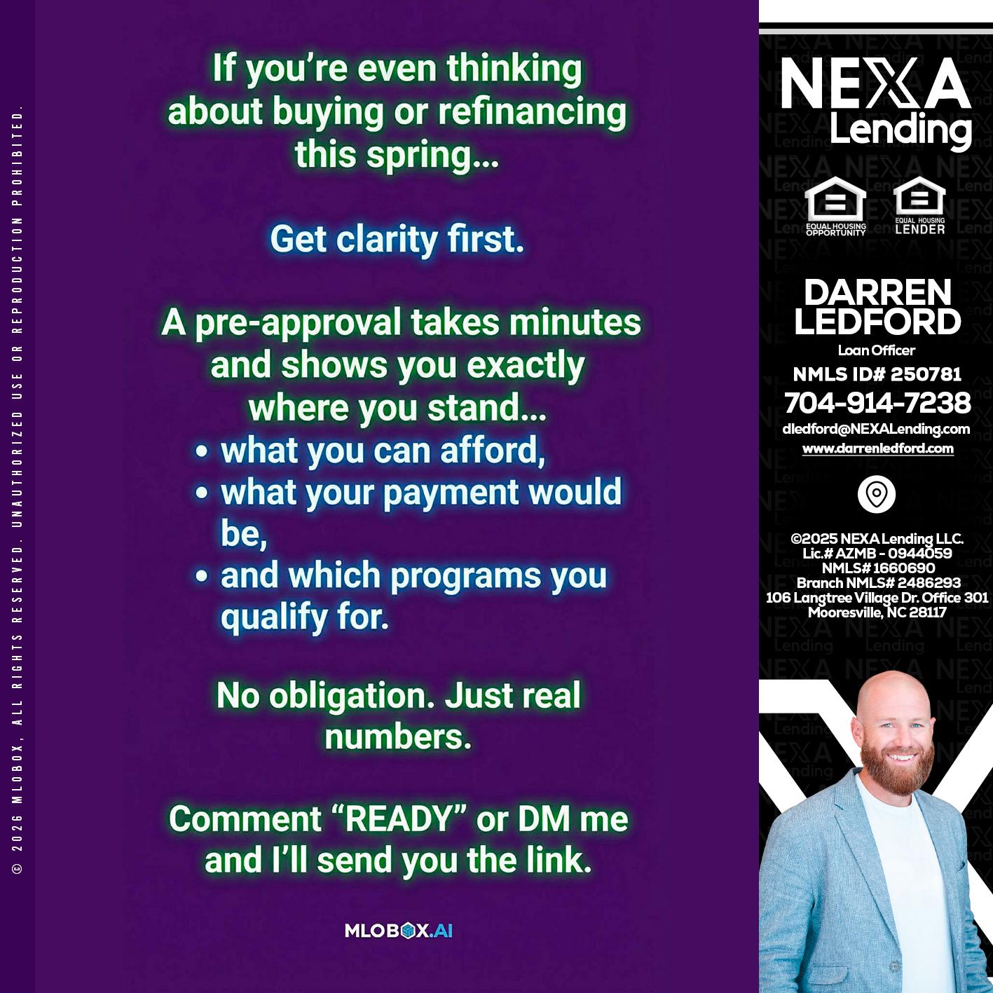 IF YOU THINKING - Darren Ledford -Loan Officer