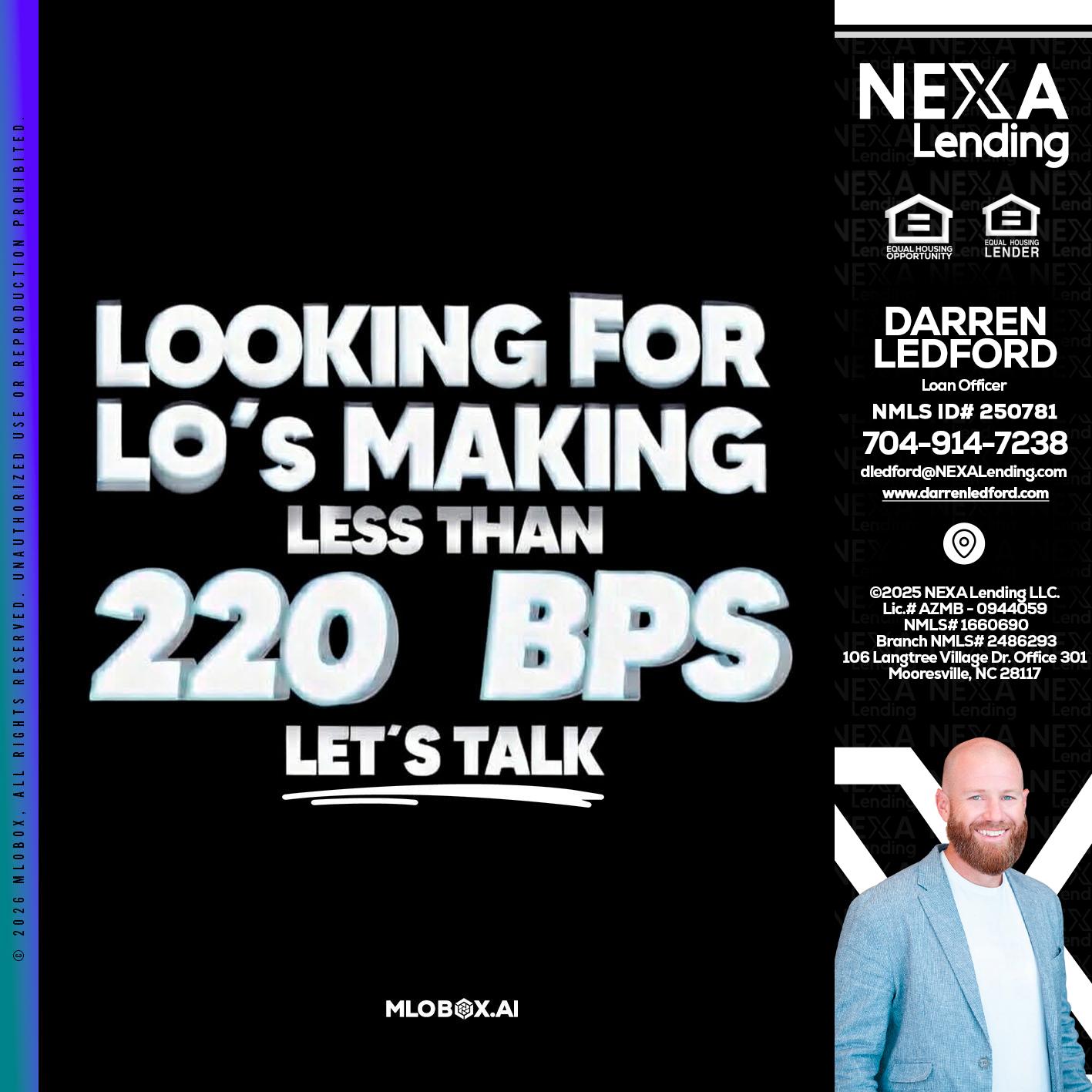 LOOKING FOR - Darren Ledford -Loan Officer