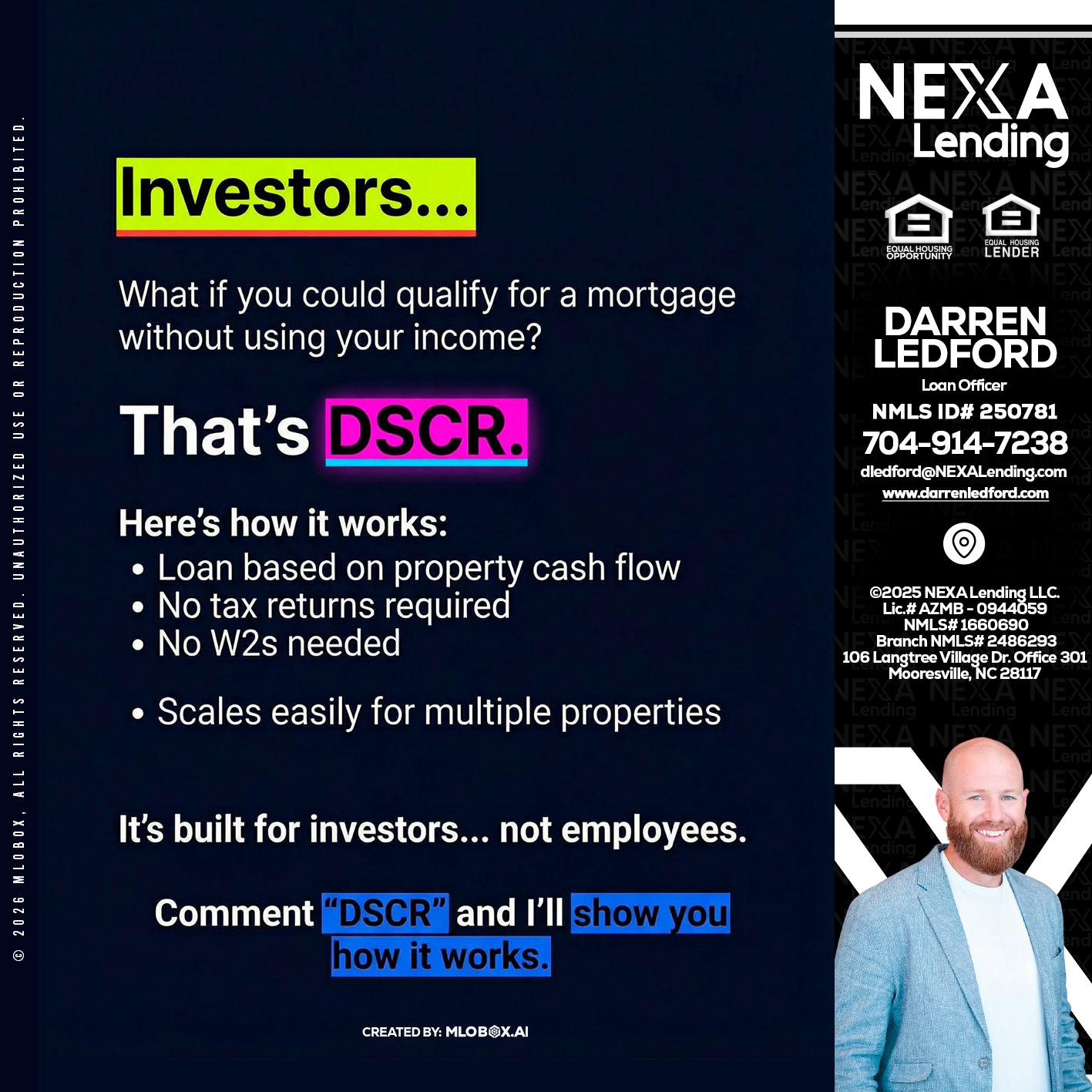 INVESTORS - Darren Ledford -Loan Officer