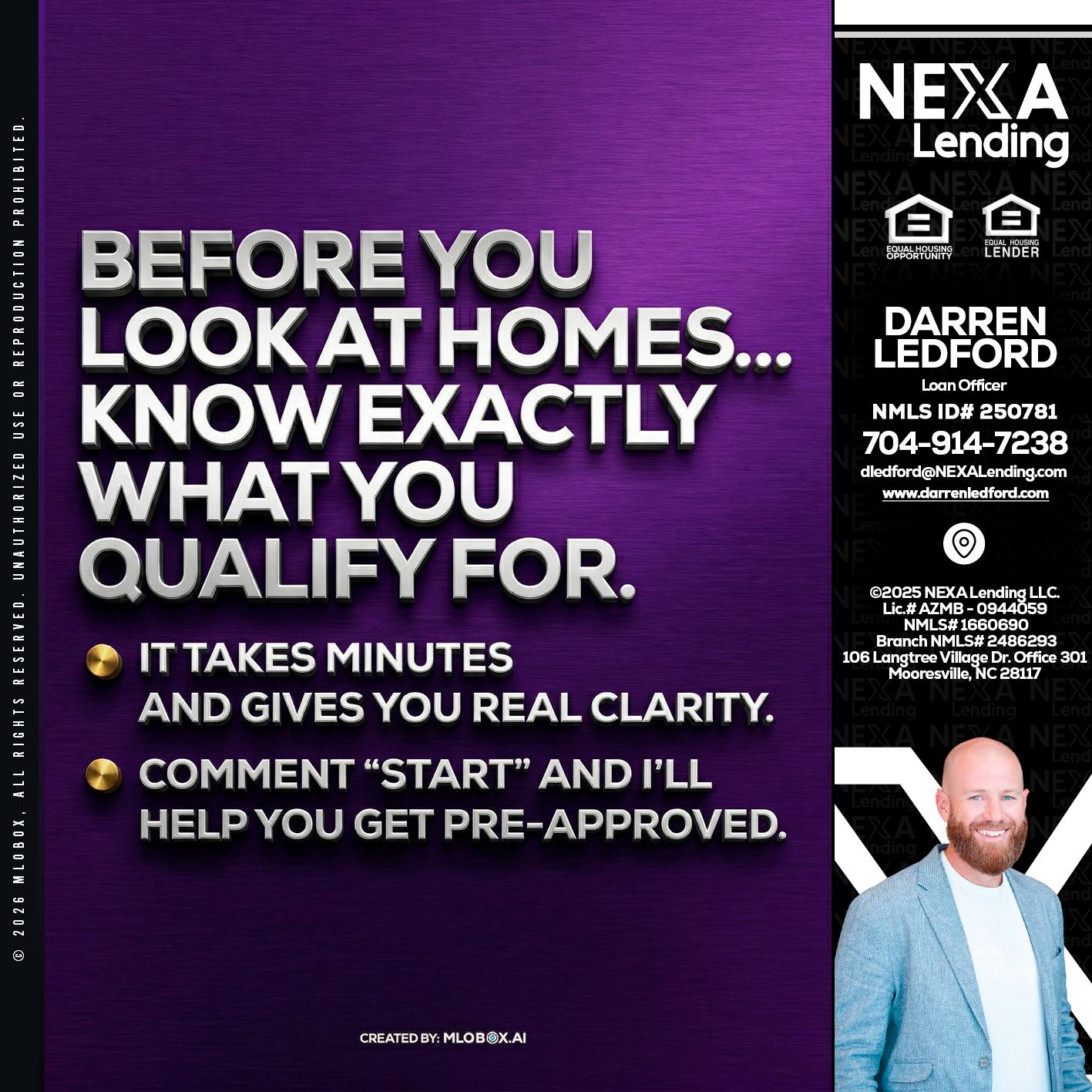 BEFORE YOU - Darren Ledford -Loan Officer