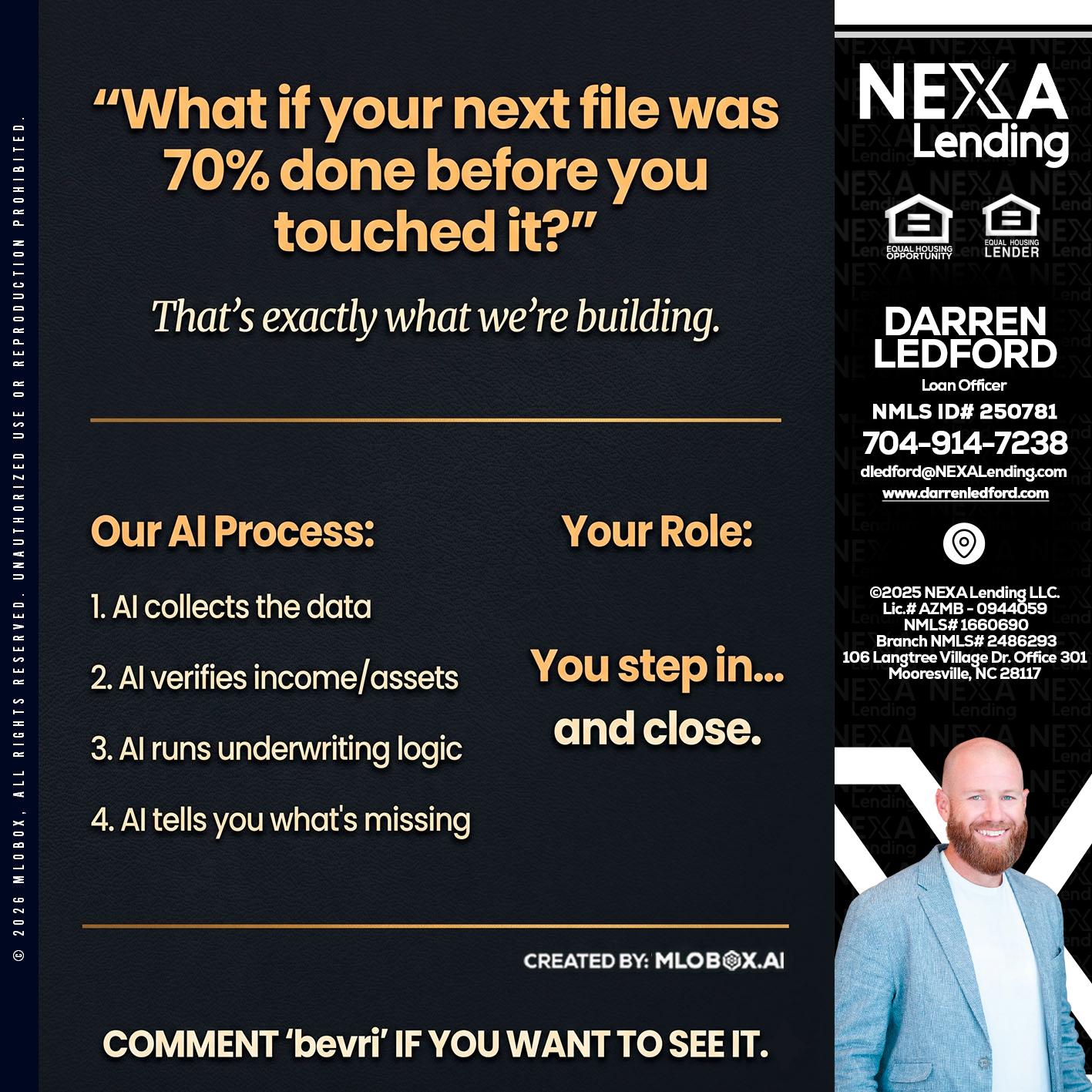 WHAT IF YOUR - Darren Ledford -Loan Officer