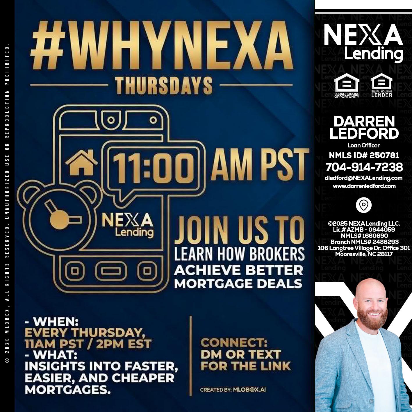 WHY NEXA THURDAYS - Darren Ledford -Loan Officer