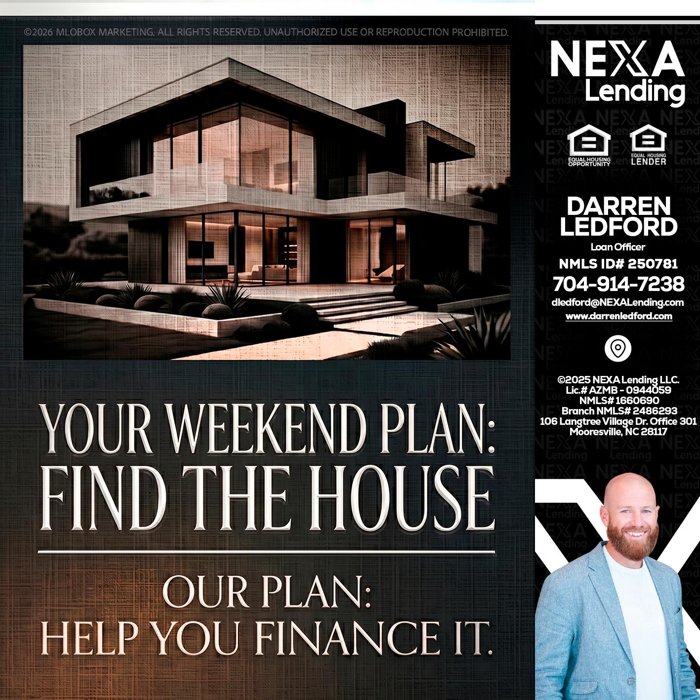 YOUR WEEKEND PLAN - Darren Ledford -Loan Officer