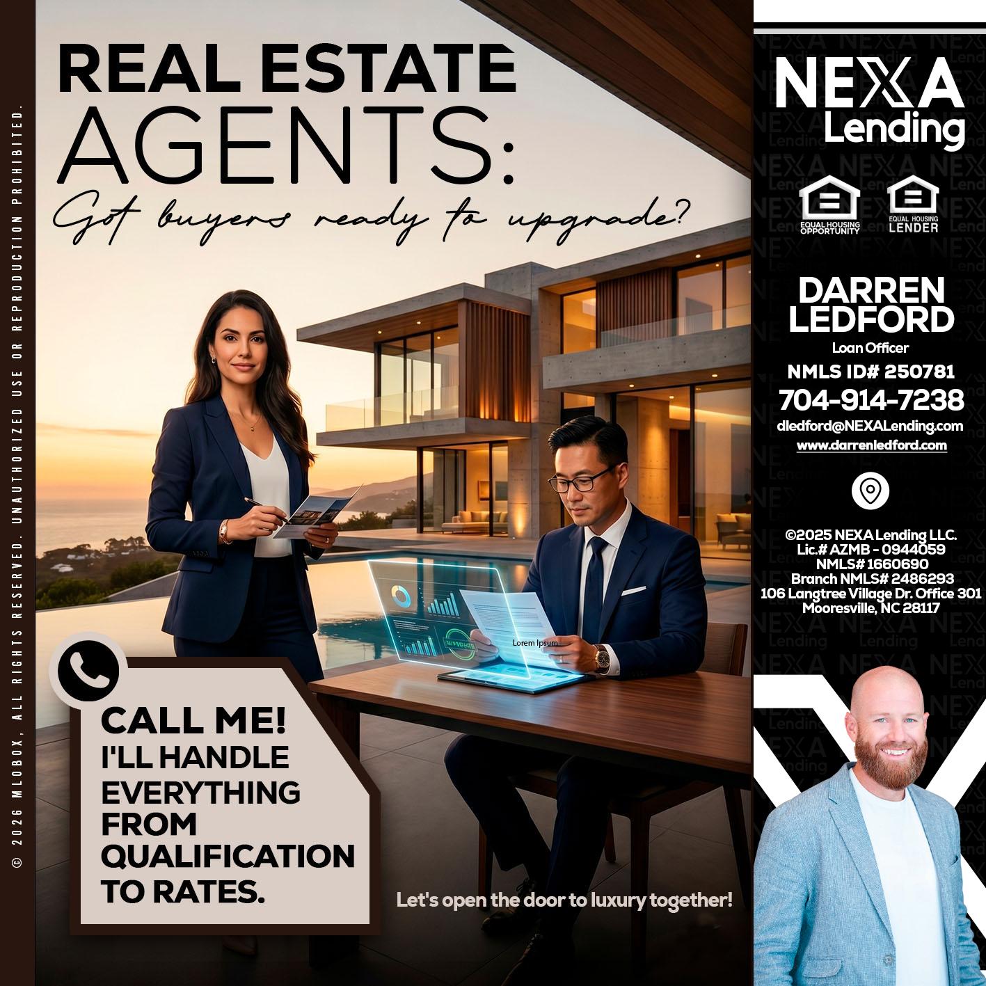 REAL ESTATE AGENTS - Darren Ledford -Loan Officer