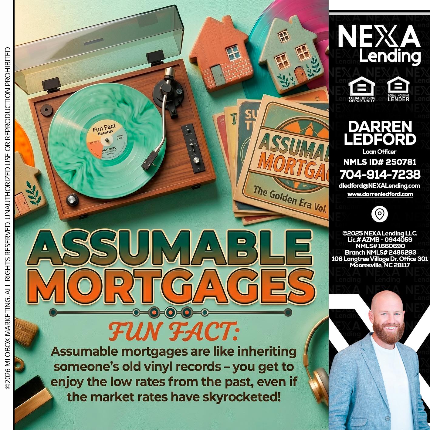 ASSUMABLE MORTGAGES - Darren Ledford -Loan Officer