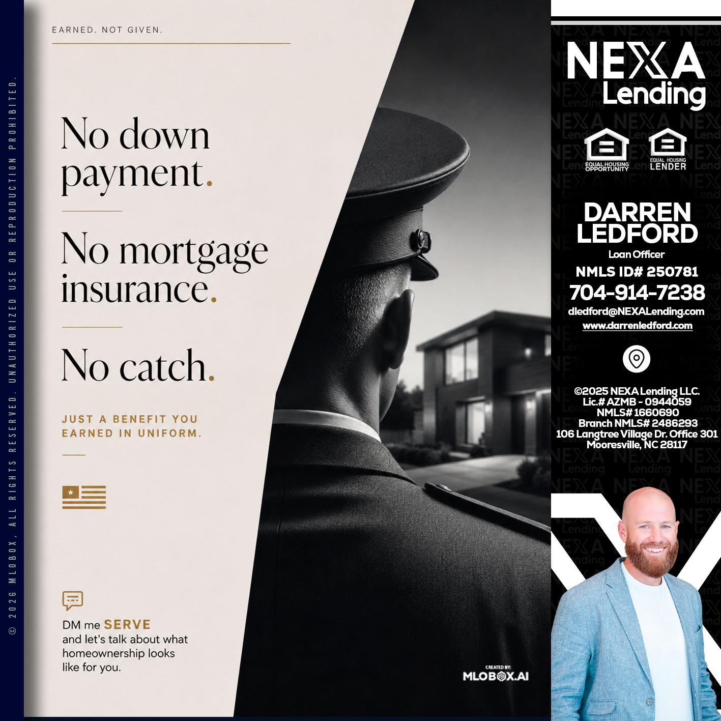 NO DOWN PAYMENT - Darren Ledford -Loan Officer