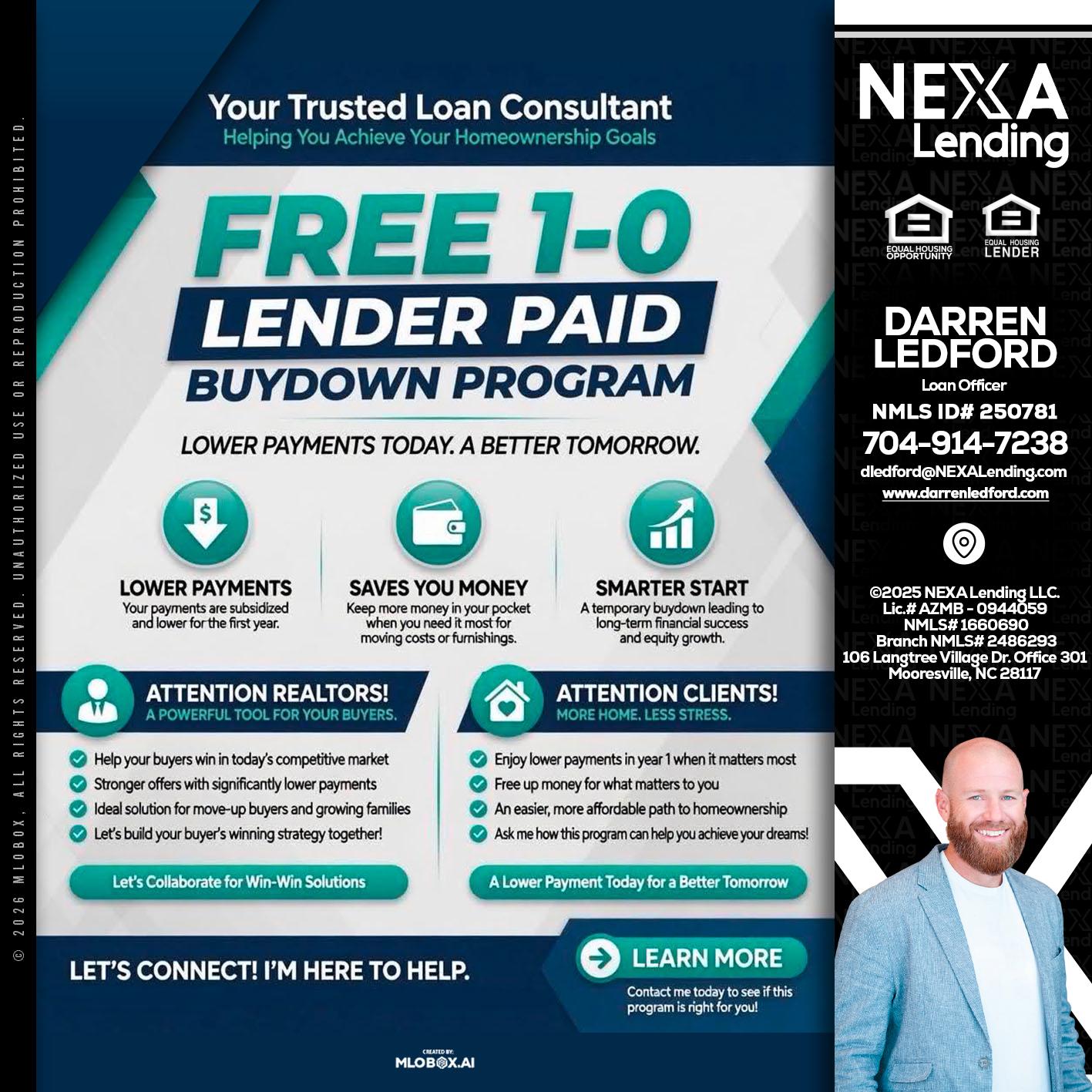 FREE 1-0 - Darren Ledford -Loan Officer