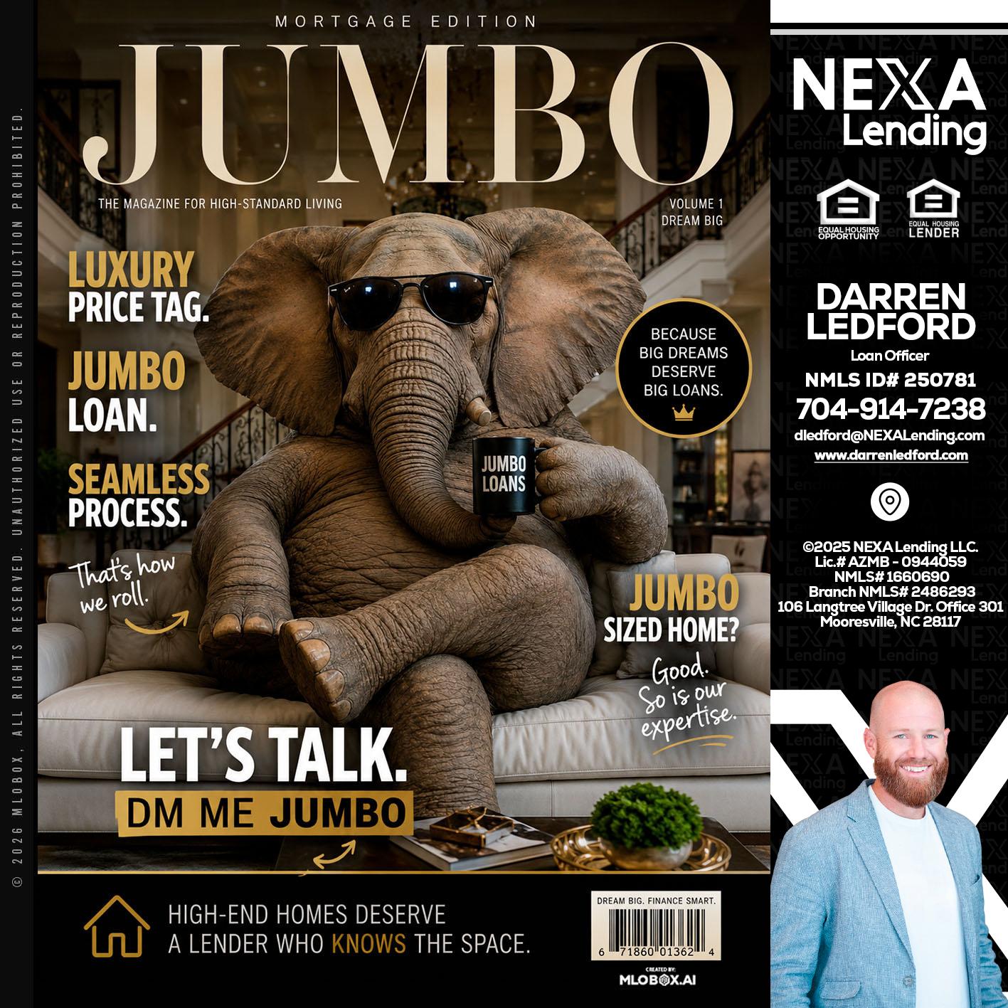 JUMBO LOANS - Darren Ledford -Loan Officer