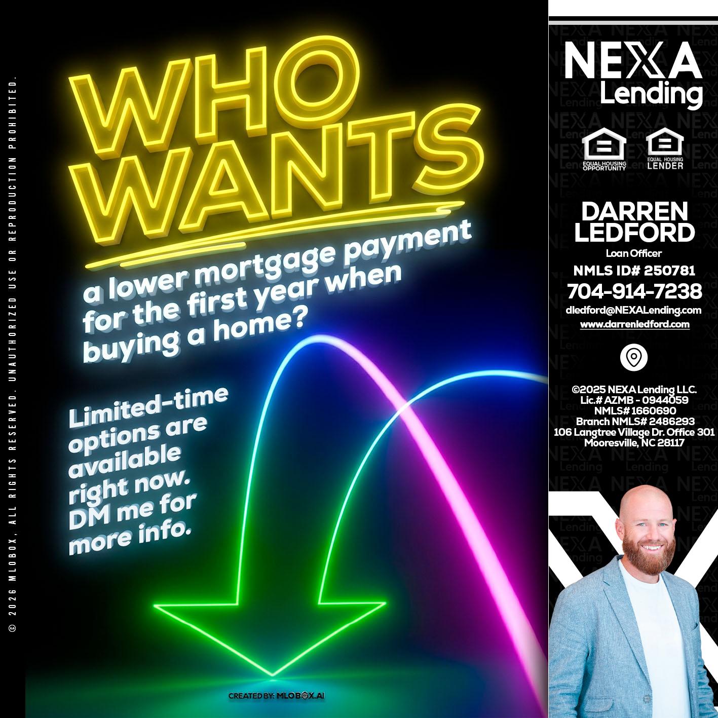 WHO WANTS - Darren Ledford -Loan Officer