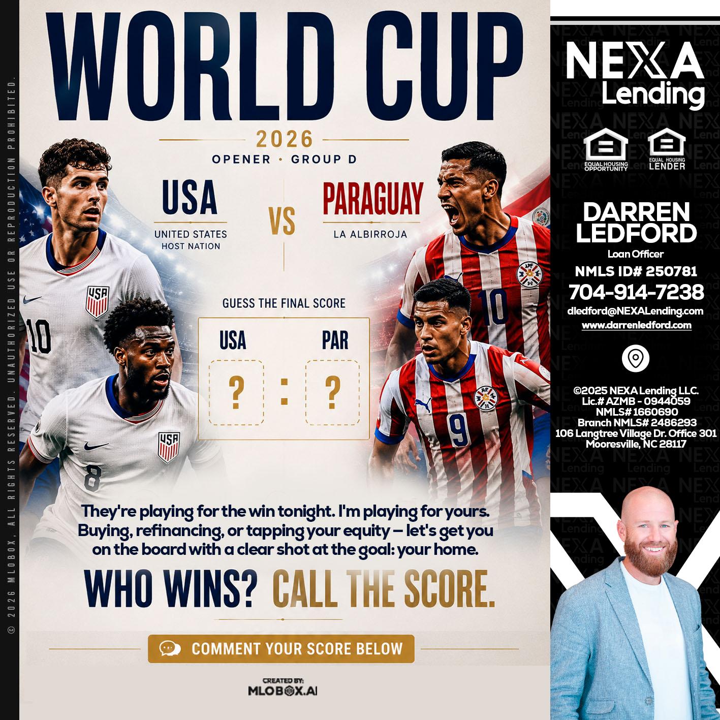 WORLD CUP 2026 - Darren Ledford -Loan Officer