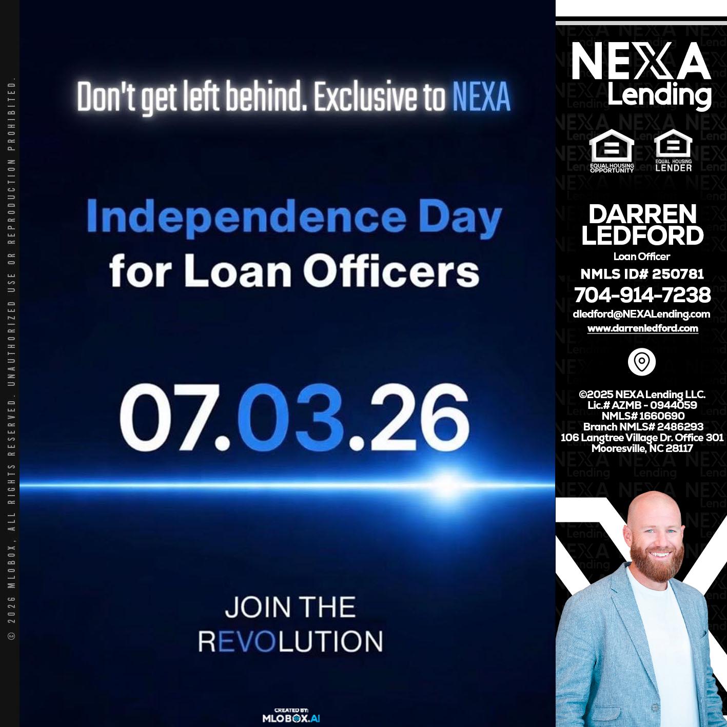 INDEPENDENCE DAY - Darren Ledford -Loan Officer