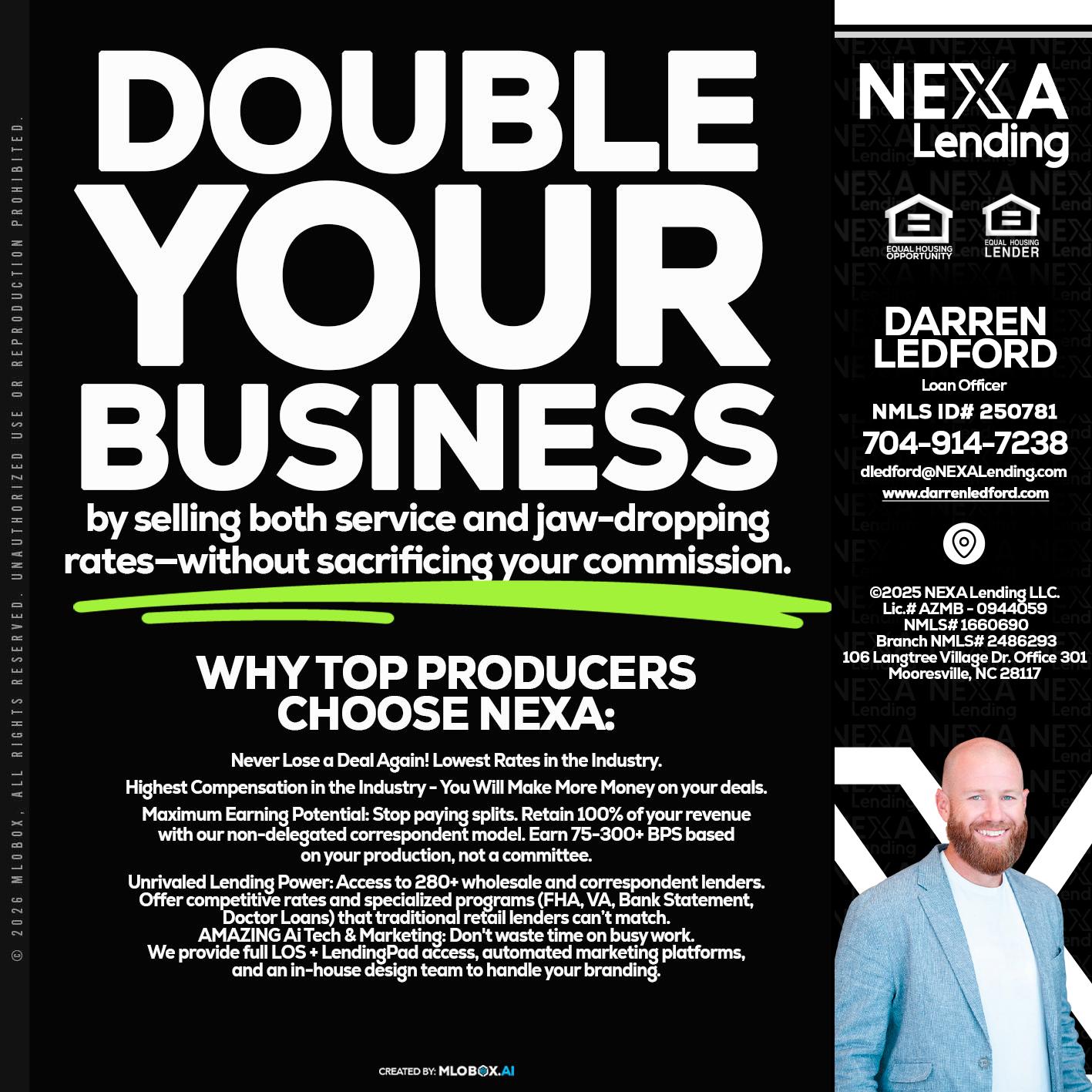 DOUBLE YOUR BUSINESS - Darren Ledford -Loan Officer